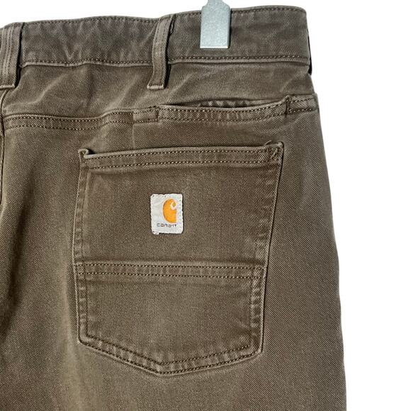 CARHARTT Rugged Flex Slim Fit Work Pants Mid Rise Twill Tarmac Womens Sz 16 Tall - Picture 6 of 11